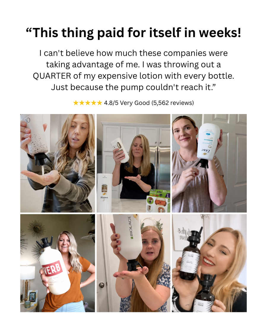 Social proof: a collage of real customers (frugal homemaker, older user, salon owner) using the cap